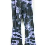 Topshop Womens Pull On Pants Flare Leg Tie Dye Stretch Purple Black 4 Petite Photo 1