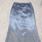 American Vintage Y2K Vintage Long Formal Satin Straight Maxi Skirt Blue Size XS Photo 8