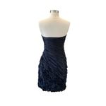 Adrianna Papell VTG Evening Black Ruched Strapless Dress with Ruffle Hem Size 8 Photo 7