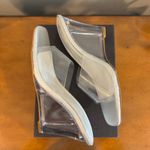Tony Bianco Alessi Clear Vinylite Silver Wedge Heels – Size 10 Photo 4