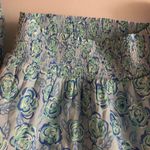 Sail To Sable NWT Tuckernuck V-Neck Smock Waist Top in Blue Floral Size Large Photo 6