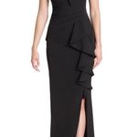 Eliza J Black Ruffle Front Gown - Size 8 - Stunning! Photo 0