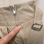 Lacoste Beige Khaki Skirt Buckle Zipper Side 8 Cotton 40 Side Pockets Unlined Photo 10