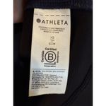 Athleta  XS Mock Neck Pullover Navy Blue Black‎ Long Sleeve Athletic Top Photo 3