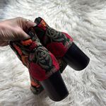 Crown Vintage Frankie Embroidered Floral Peep Toe Ankle Boots Black Size 6.5 Photo 7