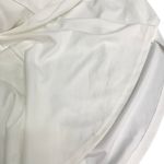 Lulus  Eternally Beloved White Mesh Off-the-Shoulder Pearl Maxi Dress M NWT Photo 9