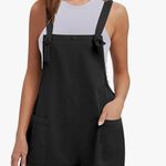 Chic LIGHT GRAY (not black) Women's Overalls with Tie Bib Front and Pockets Size XL Photo 3