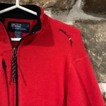 Vintage Red/Black Polo Ralph Lauren Embroidered Zip Up Sweatshirt Jacket Red Size L Photo 1