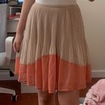 LC Lauren Conrad nude peach chiffon pleated skirt Photo 2
