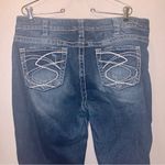 Silver Jeans  Frances Flare distressed blue denim jeans Photo 4