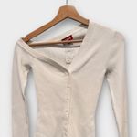 STAUD  Craftsman One-Shoulder Rib Cardigan Size XS Photo 5