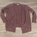 Debut  eyelash fuzzy cardigan sweater medium large mauve purple cozy boutique Photo 0
