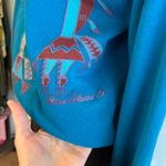 Hanes Vintage 90s Blue Southwestern Painted Crewneck Sweater USA Size M Photo 5