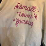 Sweet Claire  White Sweatshirt with Pink Print Photo 0