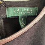 Ralph Lauren Black Dress Brown Leather Party Equestrian Old Money Classic Fall Photo 2