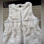 Talbots Tie Waist Faux Fur Vest medium workwear holiday occasion classic Photo 10