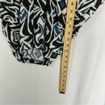 Laundry by Design NWT  Aztec Print Knit Tie-Front Poncho Women’s OS Blue Photo 4