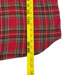 Vintage Quizz Again NY Christmas Santa Sleigh Reindeer Embroidered Plaid Shirt Red Size L Photo 10