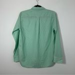 Everlane  Women’s Green & White Cotton Button Down Shirt Size 4 NWT Photo 1