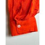 Maeve Women's Size M Orange Ruffled Button Down Blouse EUC Photo 6