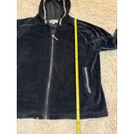 Kaktus Vintage Black Velour Zip Up Hoodie Jacket Women's XL Rhinestone Trim Photo 5
