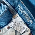 American Eagle Curvy Super High Rise Baggy Wide Leg Jeans 2 Short Distressed Blue Photo 2