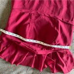 Azazie Burnt Brick Red Ruffle Halter Top Maxi Bridesmaid Gown 16 Photo 5