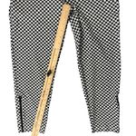 Betabrand  Black White Cat Catstooth Houndstooth Ankle Zip Pants sz M Petite Photo 2