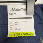 Eddie Bauer  Legend Wash Stretch Curvy Crop Straight Pants NWT Size 20 Tall Photo 4