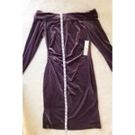 Eliza J Â Velvet Off The Shoulder Dress Long Sleeve ShortâSheath Purple Size 8 New Photo 15