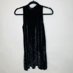 Arizona Black Crushed Velvet Swing High Neck Dress Sz Medium Photo 4
