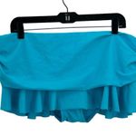 Catalina Swim Skirt Turquoise Blue Ruched Sides Modest Bikini Bottom Size XL Photo 1