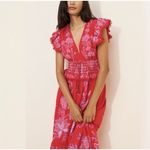 Farm Rio  Shell Garden red multicolor Maxi Dress Size Small Photo 1