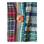 Vintage JouJou Patchwork Plaid Floral Embroidered Jacket Artsy Boho Size Small Photo 10