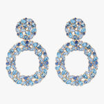Amazon Blue hollow crystal earrings Photo 0