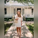 Amanda Uprichard  White Tia Organza Sleeve Mini Dress size medium bridal wedding Photo 14