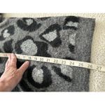 RD Style  Conscious Women's 1/4 Zip Gray Black Animal Print Wool Blend Sweater M Photo 6