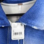 Free People  Ruby Ombre Stripe Shirt Jacket Blue Large New Photo 7