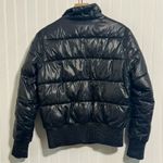 Steve Madden Convertible Puffer Jacket Vest M Black Shiny Wet Look Y2K 90s Cyber Photo 1