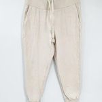 Varley Relaxed Cream Tapered Lounge Jogger Sweatpants Size Medium Photo 0