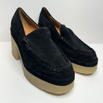 Marc Fisher Marc Fisher Lina Platform Loafer 8.5 Suede Penny Light Black Slip On Shoes Photo 0