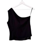 White House | Black Market NWT Women’s One Shoulder Bodice Top Black Size 10 Photo 5