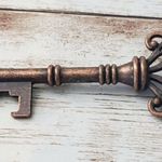 Vintage Pendant Extra Large Ornate Key Photo 1