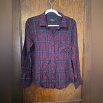 Rails  Hunter Button Down Top In Merlot & Navy Blue Size M Photo 1