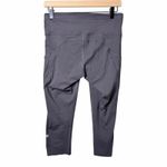 Lululemon Fast Free Crop Nulux 19" Dark Gray Reflective Detail Women's Size 8 Photo 1