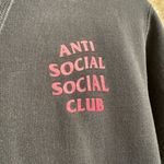 Unisex Anti Social Social Club Black Hot Pink Logo Pullover Hoodie Small Photo 2