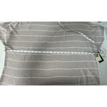 Max Studio  women linen top hi-low striped Sz M oversized Photo 6