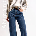 Abercrombie & Fitch  The Loose High Rise Wide Leg Jeans Dark Wash – Size 30 / 10 Photo 0