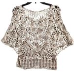 Womens Hand Knitted Crochet Top XS Photo 1
