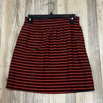 J.Crew Sidewalk Skirt Linen Cotton Striped Pull On Womens Size 2 blue red Photo 2
